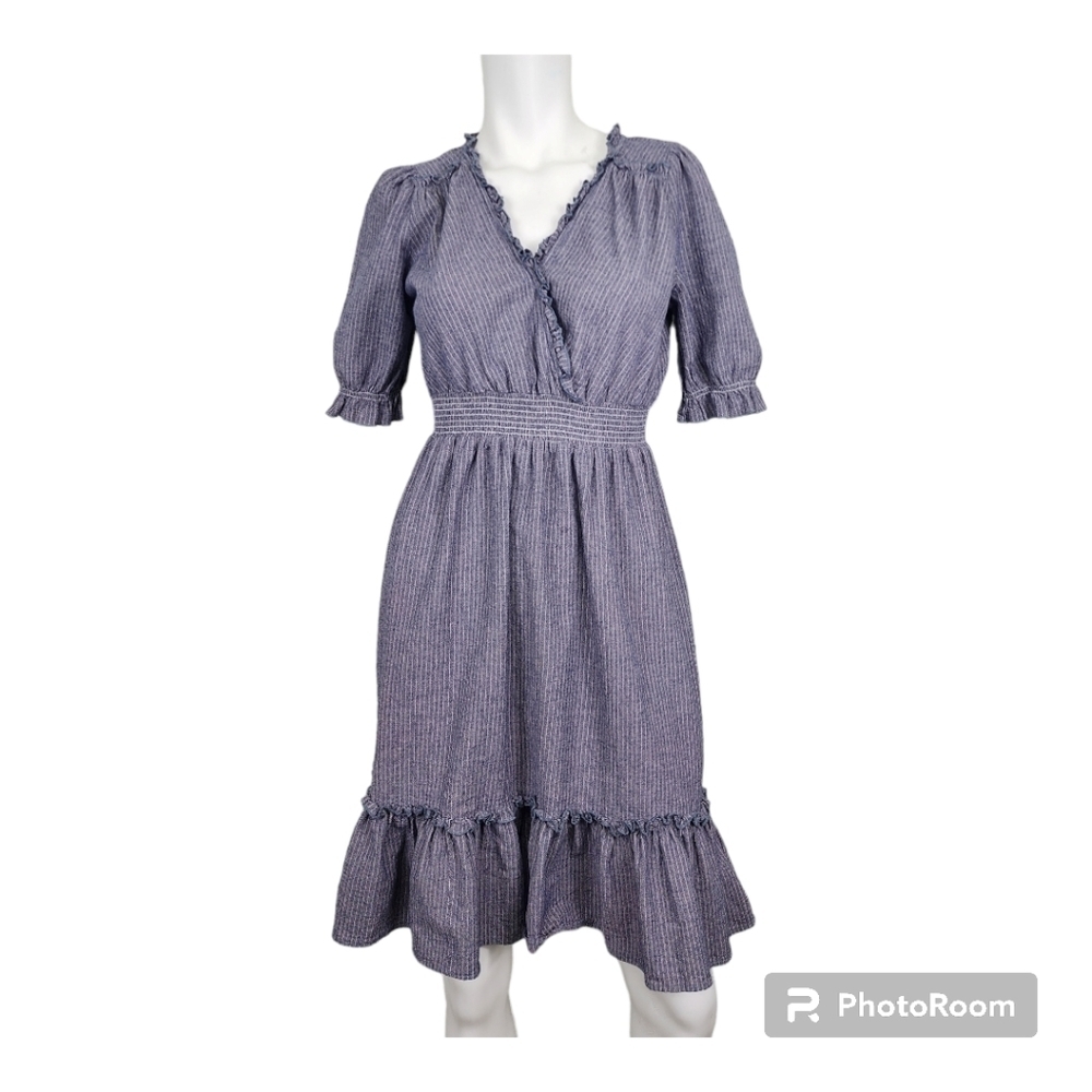 A loves A Smocked Waist Boho Blue Dress Size S